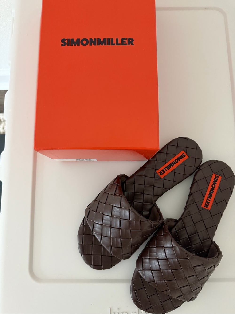 Simon Miller Dark Brown Woven Slide Sandal